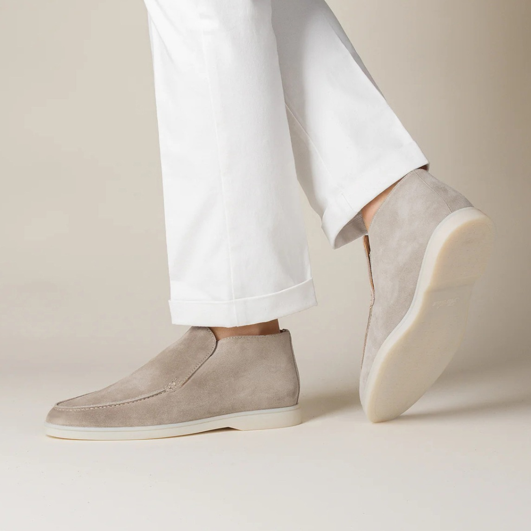 Ankle Loafers Mens Slip On Minimalist Suede Casual Everyday by Fairfax Row Clothiers