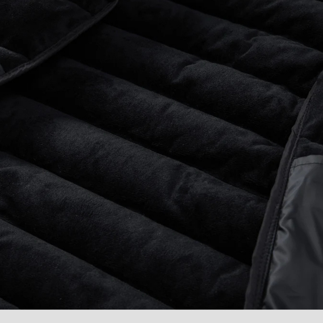 Hooded Puffer Jacket Mens Down Insulated Zip Cotton