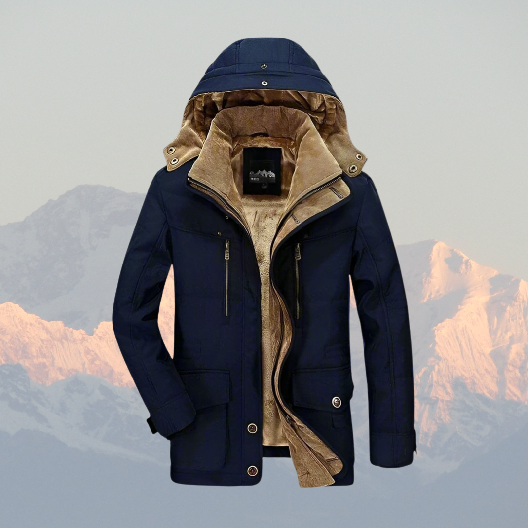 Insulated Parka Men Urban Tailored Removable Hood Fleece