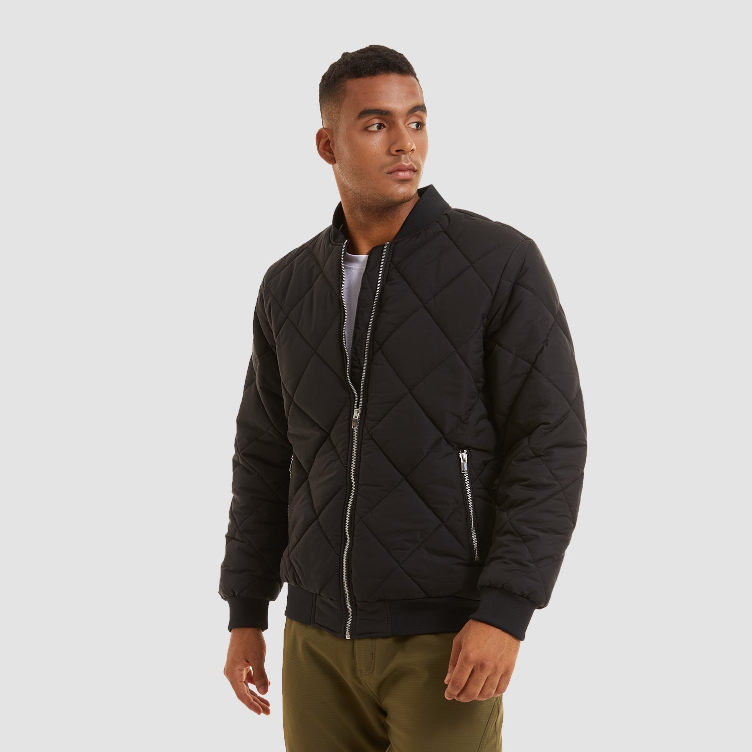 Bomber Jacket Men Thickened Windproof Fleece Casual