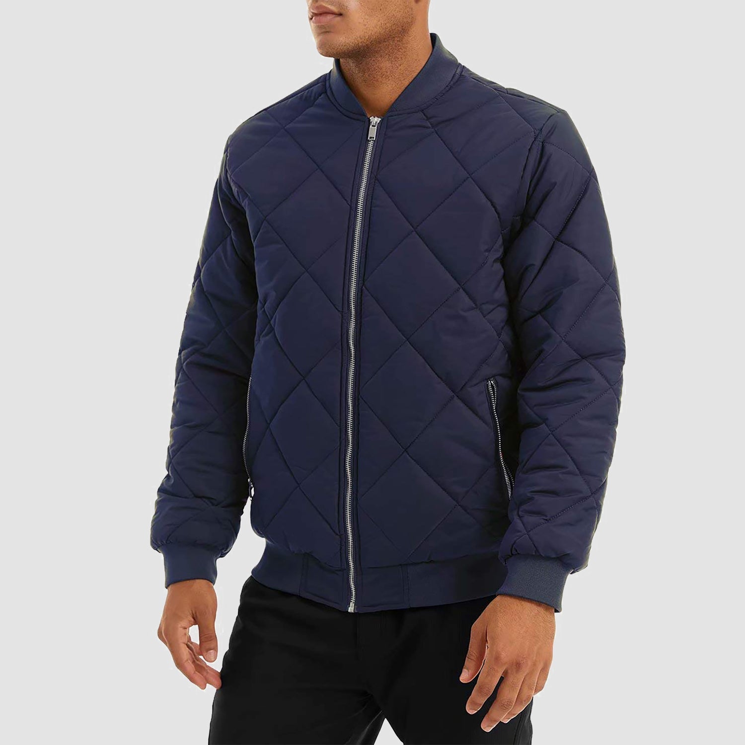 Bomber Jacket Men Thickened Windproof Fleece Casual
