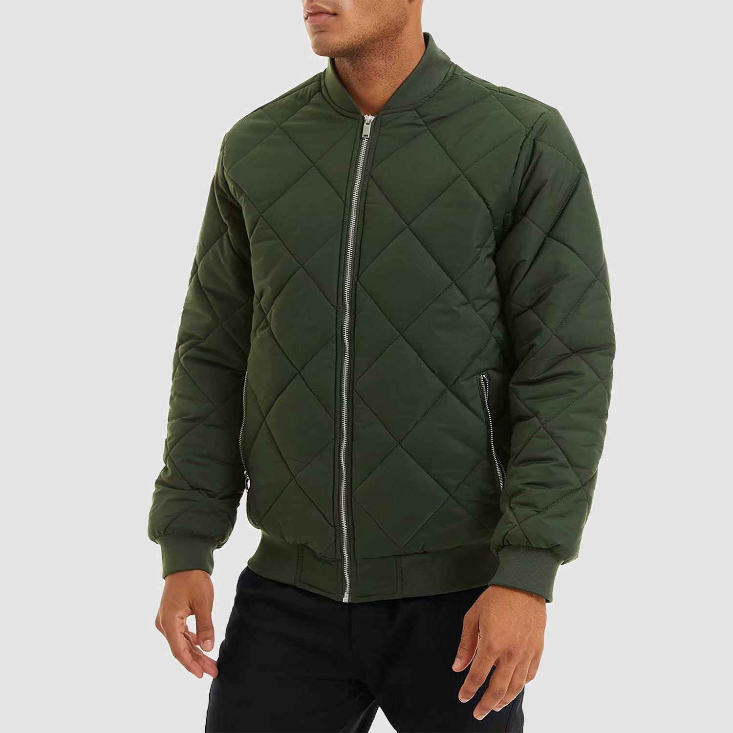 Bomber Jacket Men Thickened Windproof Fleece Casual