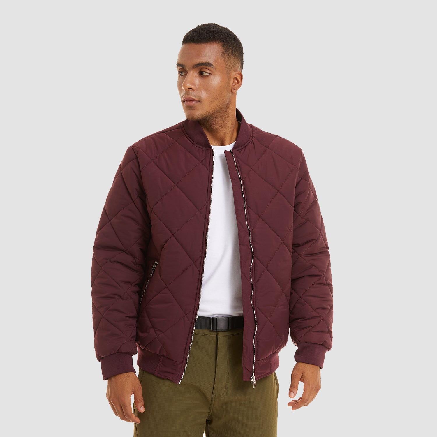 Bomber Jacket Men Thickened Windproof Fleece Casual