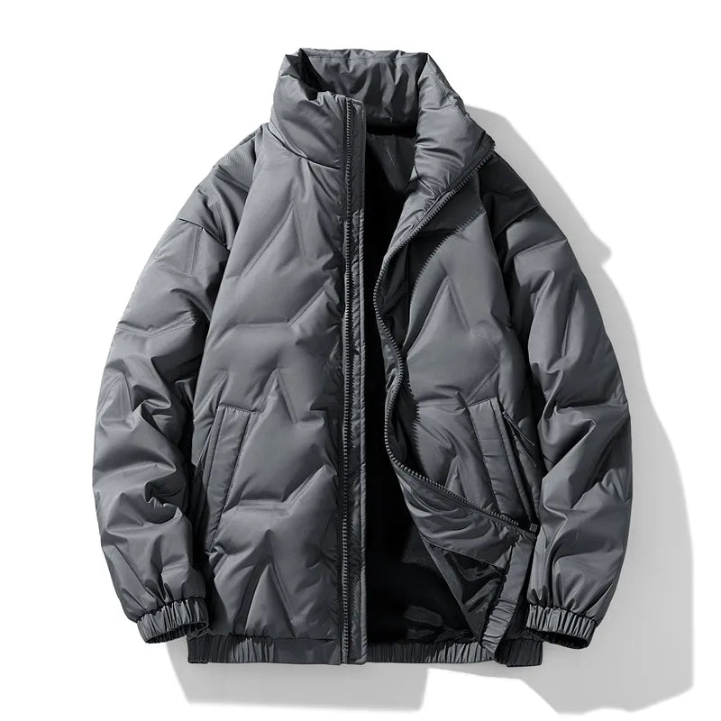Puffer Jacket Urban Relaxed Angular Quilted Shell Down