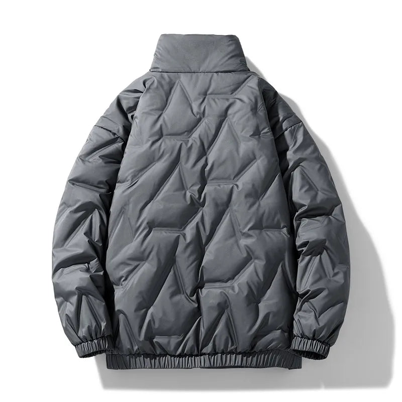 Puffer Jacket Urban Relaxed Angular Quilted Shell Down