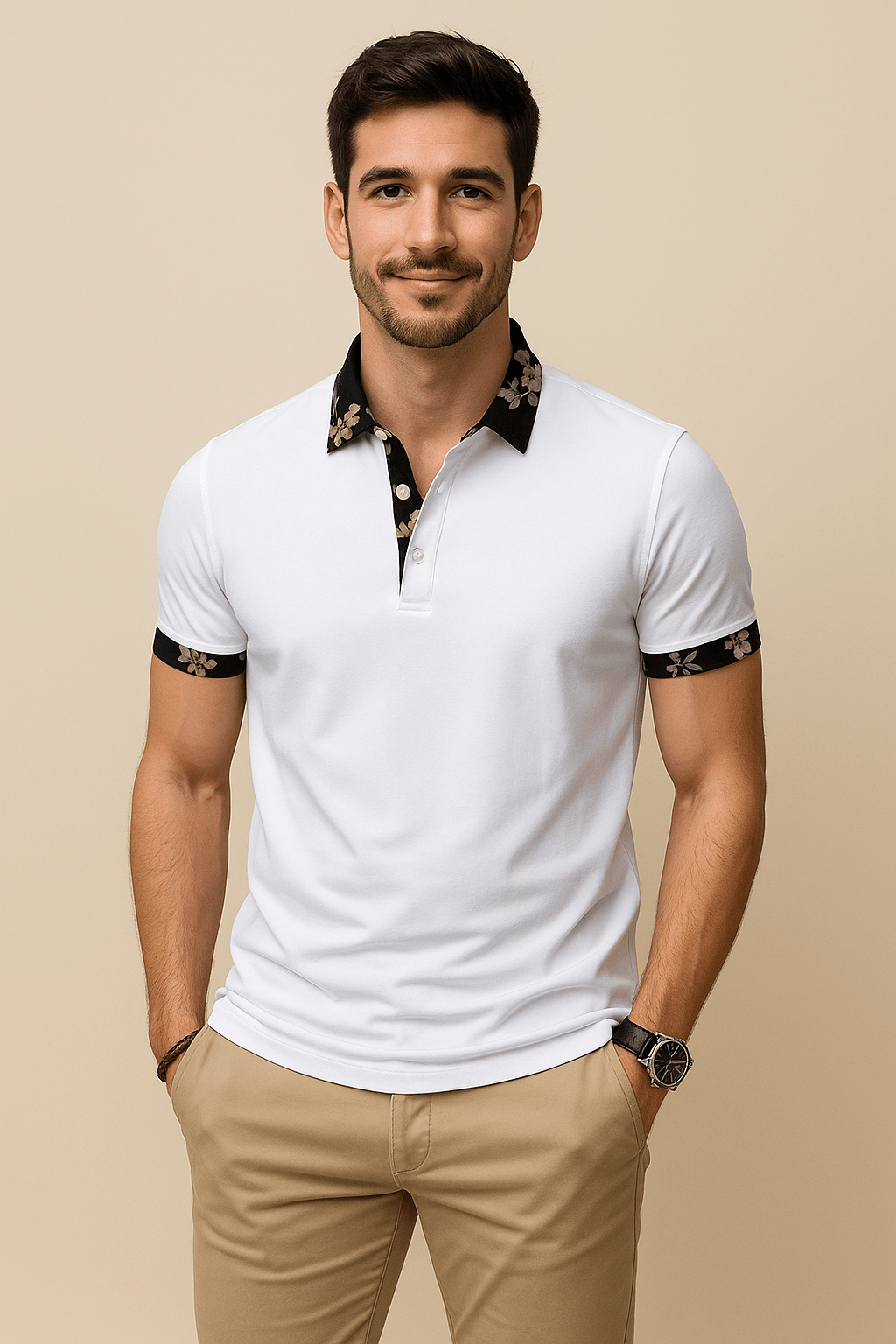 Polo Shirt Classic Fit Breathable Fabric Cotton Casual