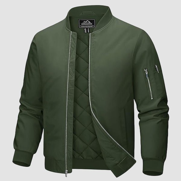 Bomber Jacket Urban Regular Fit Quilted Windproof Polyester