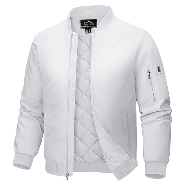 Bomber Jacket Urban Regular Fit Quilted Windproof Polyester