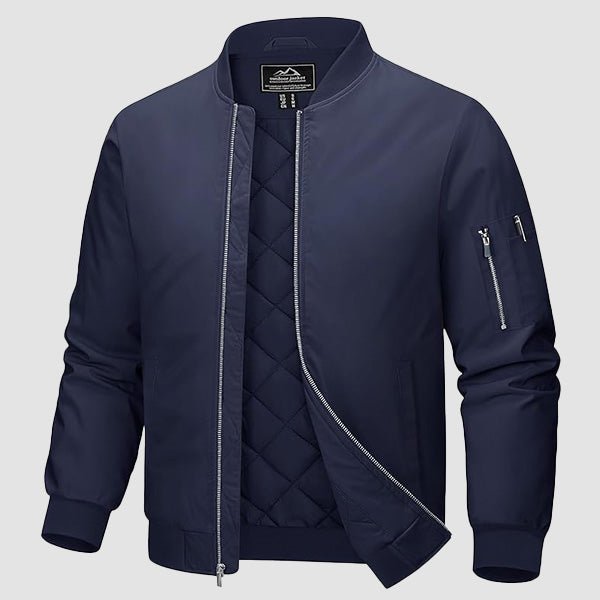 Bomber Jacket Urban Regular Fit Quilted Windproof Polyester
