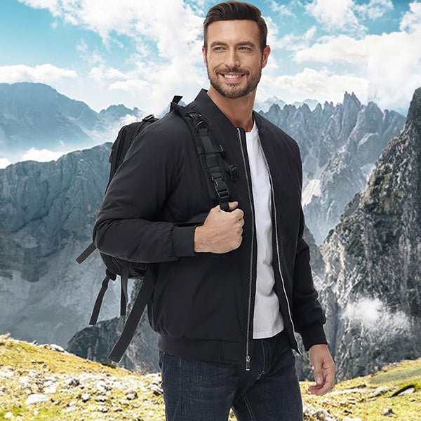 Bomber Jacket Urban Regular Fit Quilted Windproof Polyester