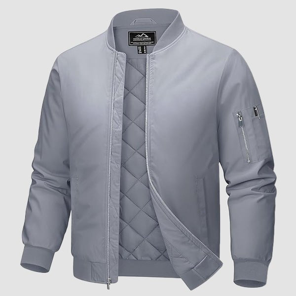 Bomber Jacket Urban Regular Fit Quilted Windproof Polyester