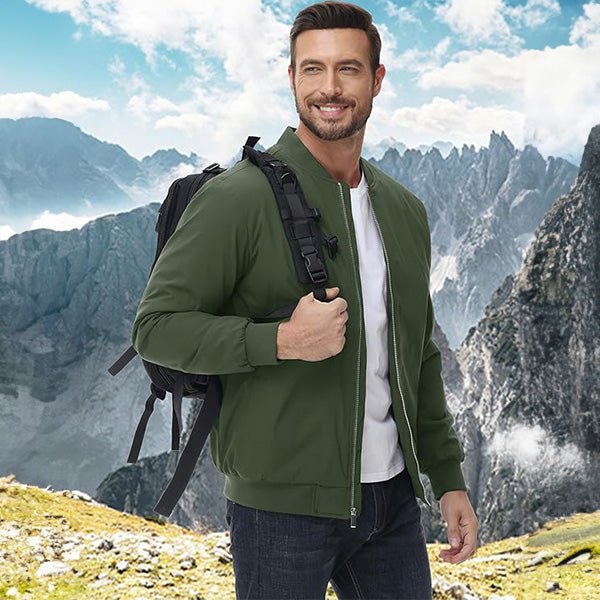 Bomber Jacket Urban Regular Fit Quilted Windproof Polyester