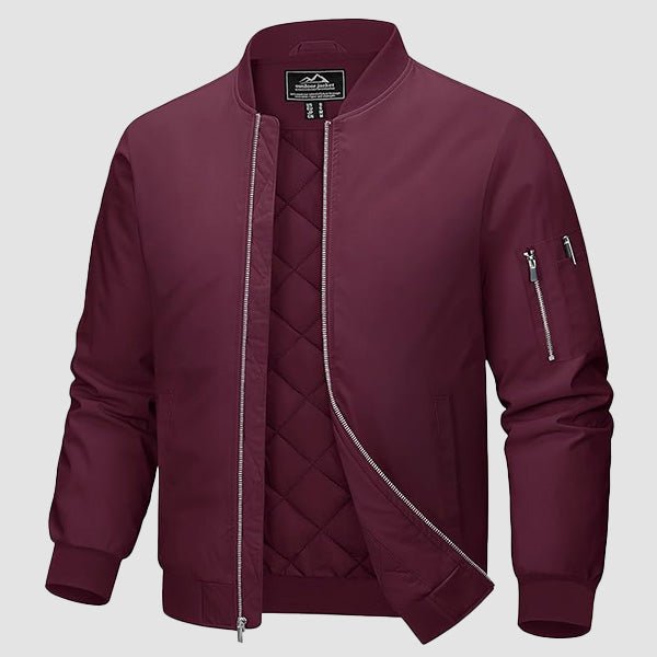 Bomber Jacket Urban Regular Fit Quilted Windproof Polyester