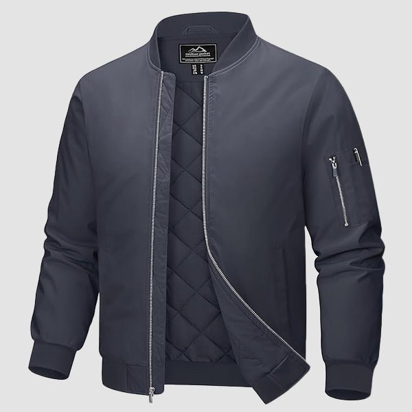 Bomber Jacket Urban Regular Fit Quilted Windproof Polyester