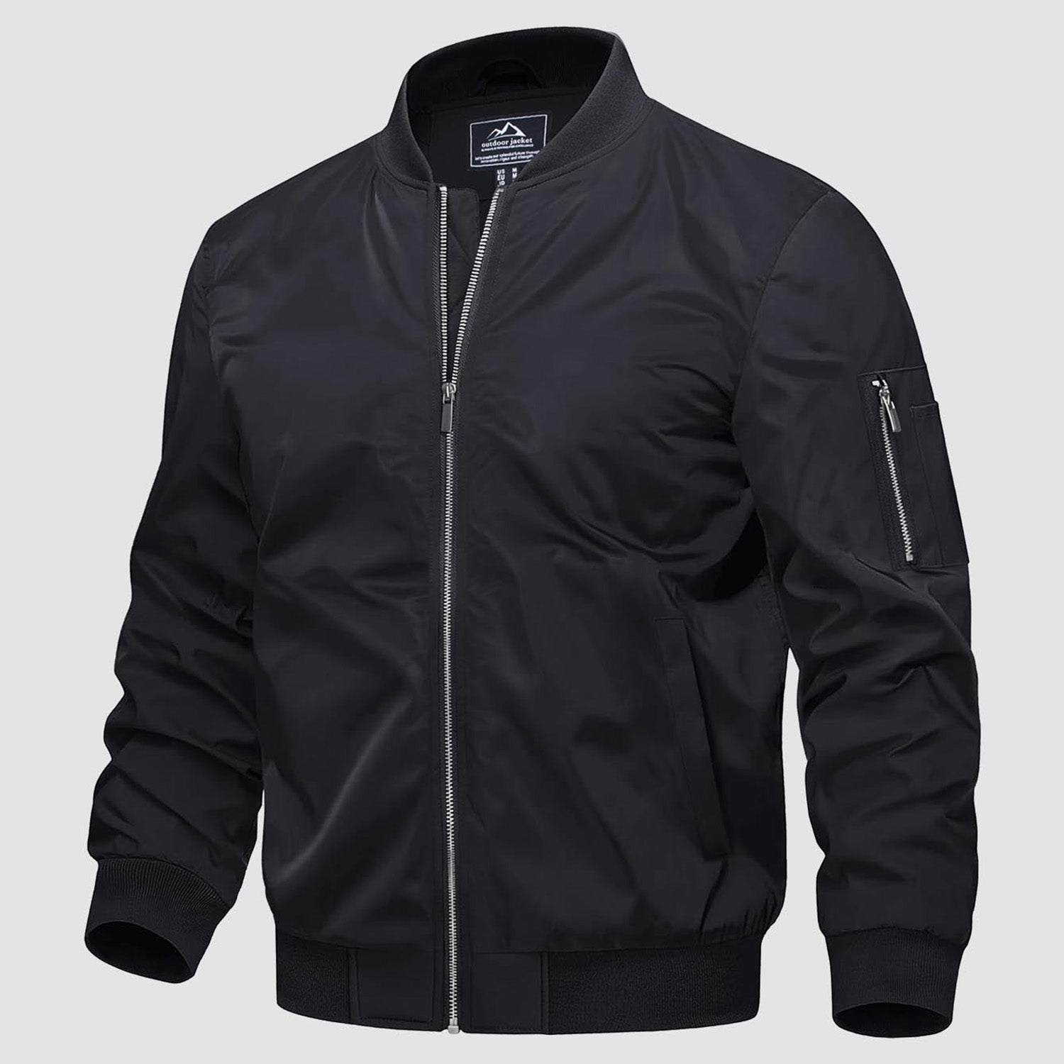 Bomber Jacket Urban Regular Fit Quilted Windproof Polyester