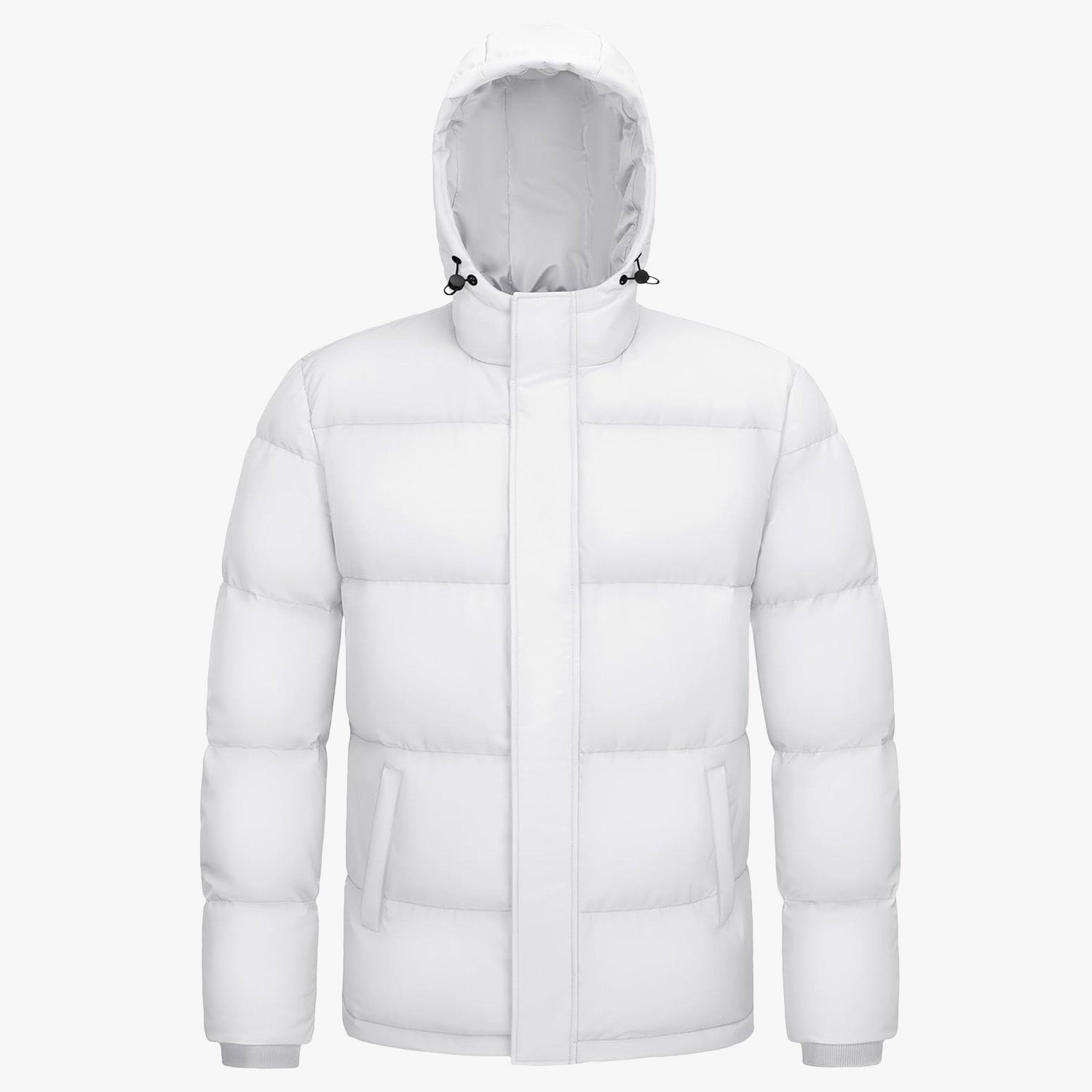 Hooded Puffer Jacket Mens Down Insulated Polyester Shell