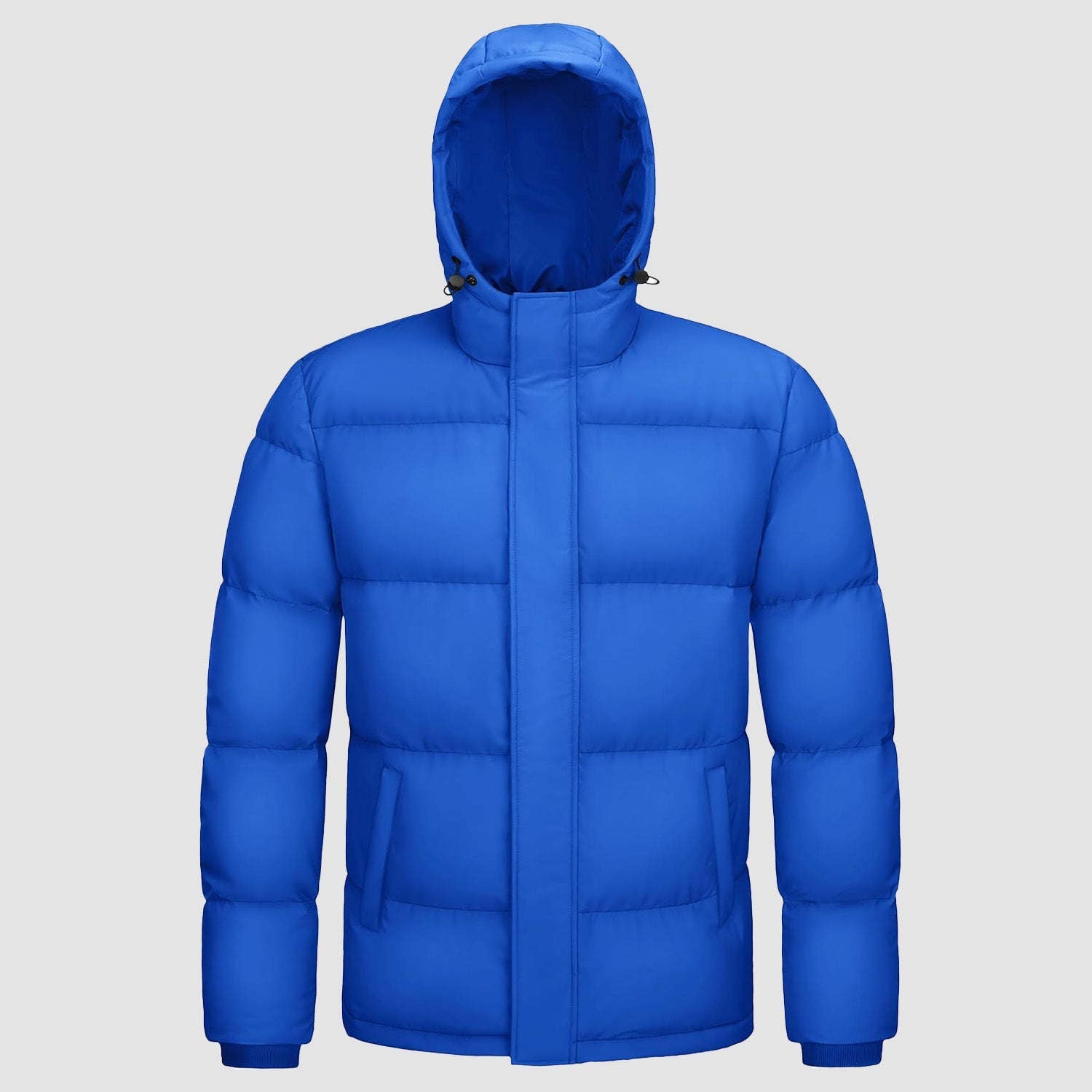 Hooded Puffer Jacket Mens Down Insulated Polyester Shell